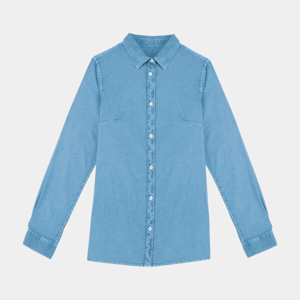 Native Spirit Ladies Washed Long Sleeve Shirt Thumbnail