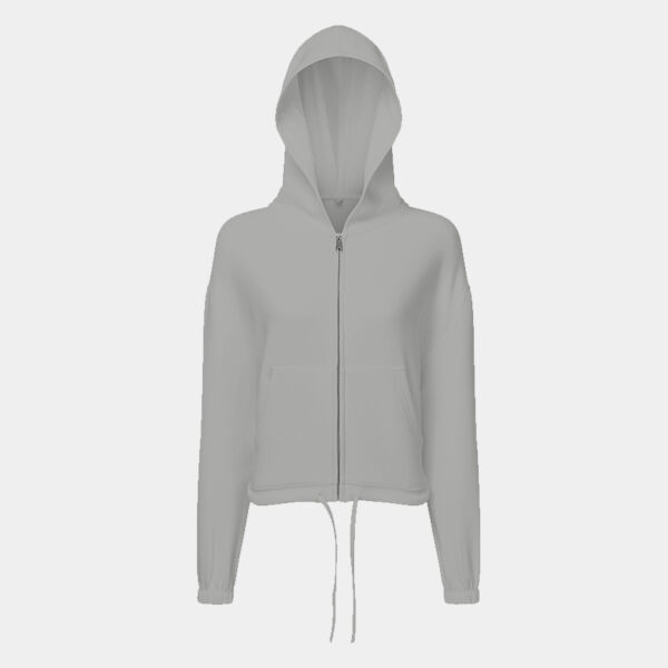 Women's TriDri® recycled cropped oversize full-zip hoodie Thumbnail