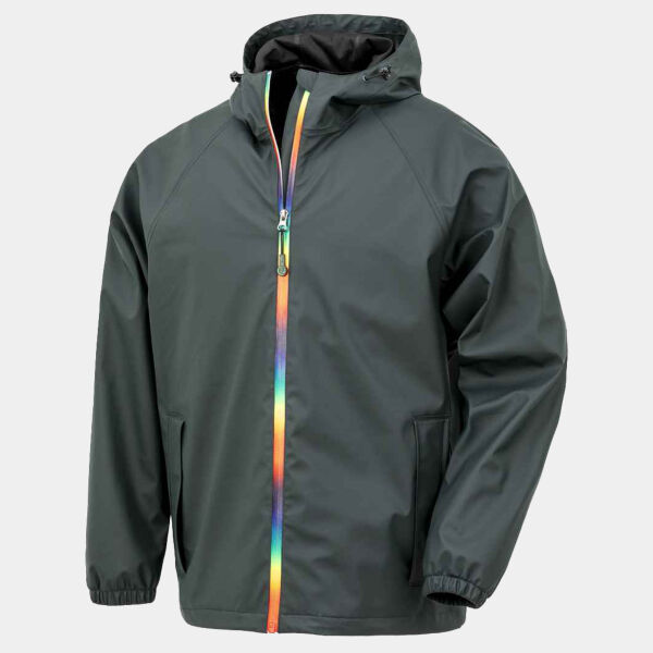 Result Recycled Rainbow Prism PU Waterproof Jacket Thumbnail