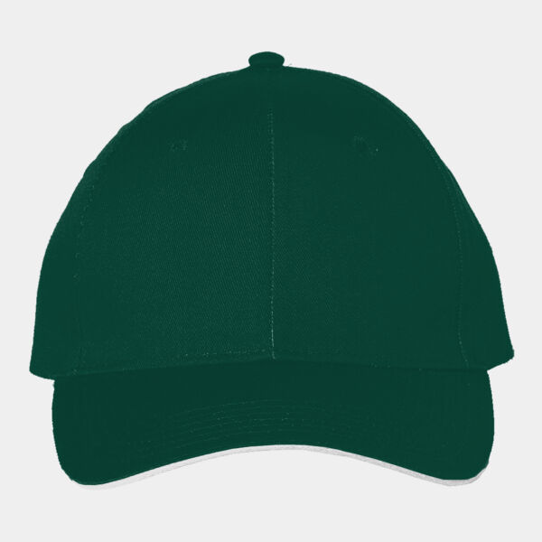 EarthAware® classic organic cotton 6-panel cap – sandwich peak Thumbnail