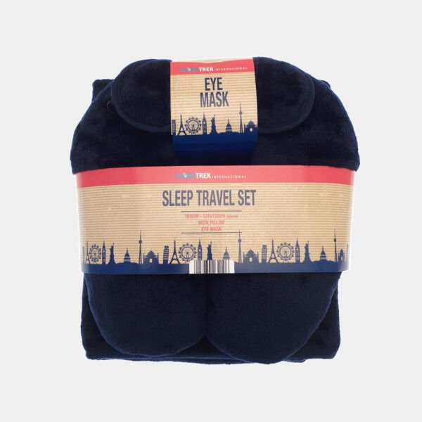 Travel set (neck pillow, eye mask and fleece blanket) Thumbnail
