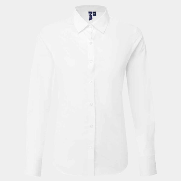 Premier Ladies Recyclight® Long Sleeve Poplin Shirt Thumbnail