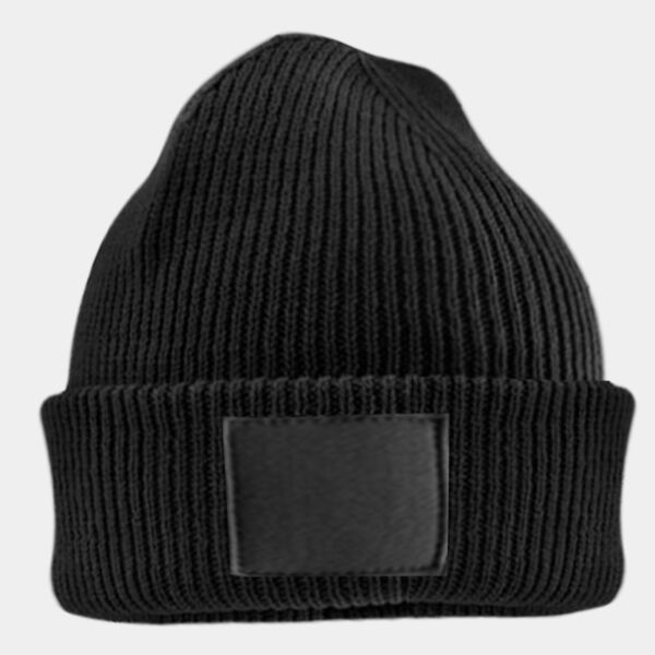 Kids deep cuffed tonal patch beanie Thumbnail