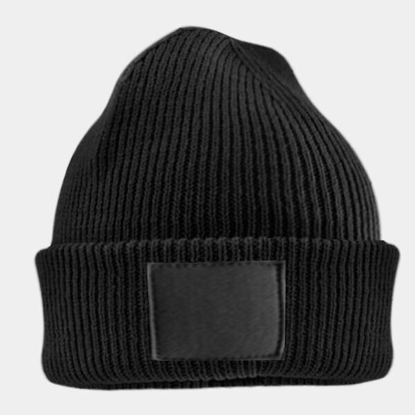 Beechfield Kids Deep Cuffed Tonal Patch Beanie Thumbnail
