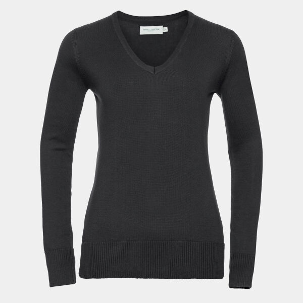 Women's v-neck knitted sweater Thumbnail