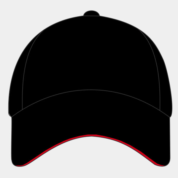 Pro-style heavy cotton cap with sandwich peak Thumbnail