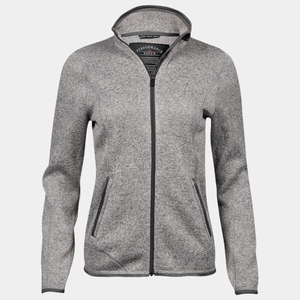 Tee Jays Ladies Knitted Outdoor Fleece Jacket Thumbnail