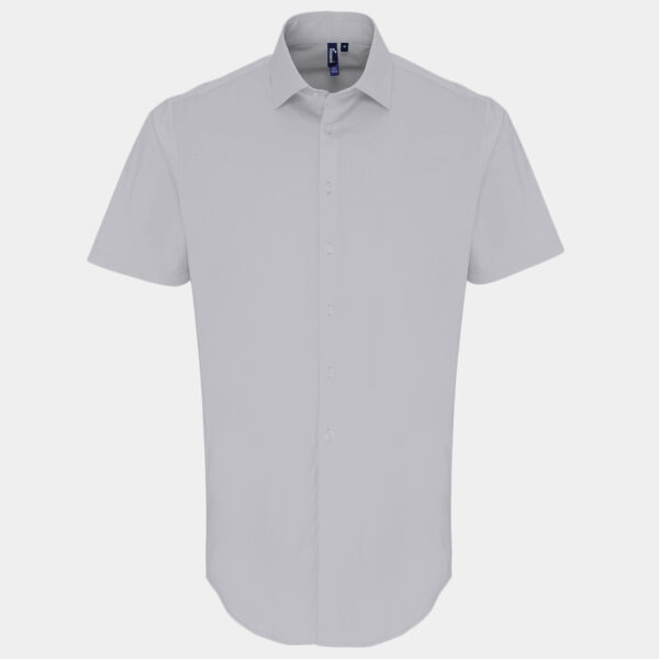 Premier Short Sleeve Stretch Fit Poplin Shirt Thumbnail